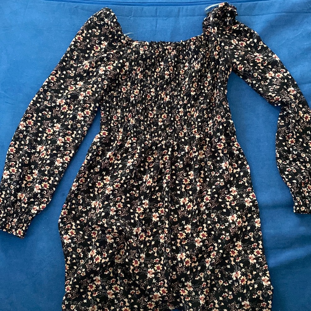 Floral Black Dress